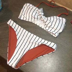 Striped bikini Brand new without tags